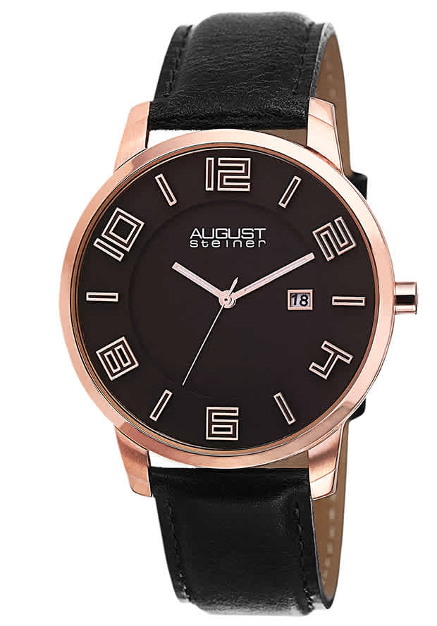 August Steiner Black Mens Watch AS8108BKR 61$