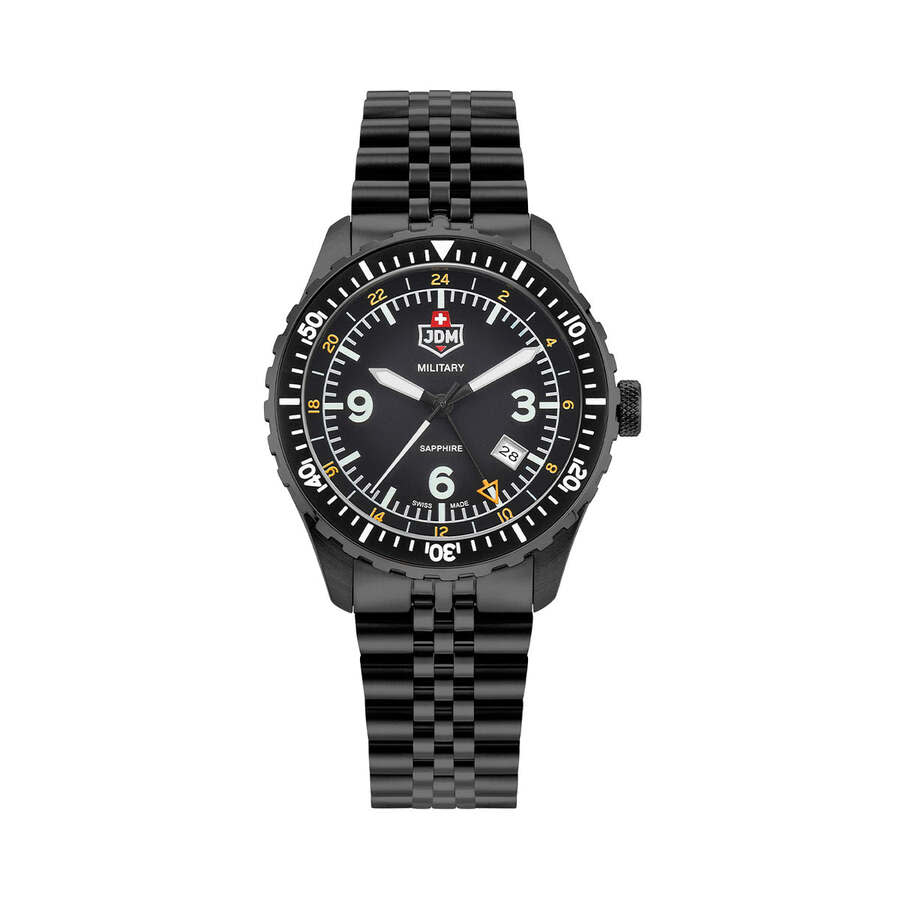JDM Military Wingman Black Dial Mens Watch JDM-WG028-01