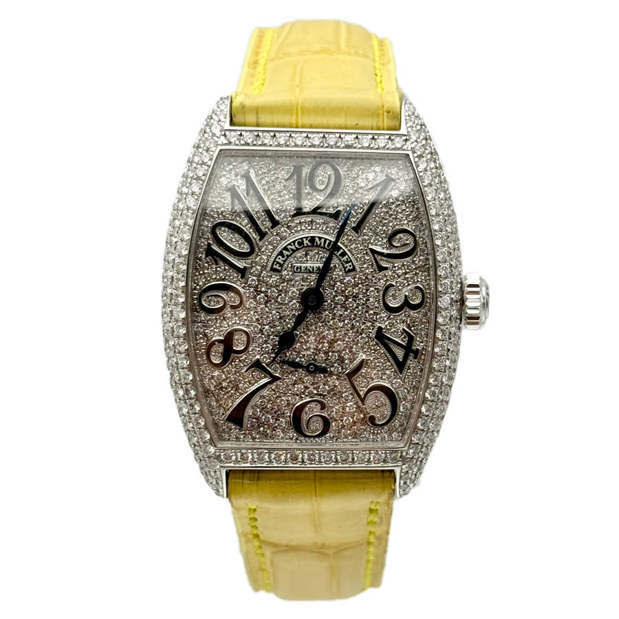 Franck Muller Cintree Curvex Hand Wind Diamond Ladies Watch 7500 S6 D CD-YLW 9660$