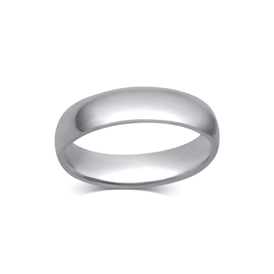 Belacqua 6mm Wedding Band Ring in Sterling Silver High Polished Plain Stackable Anniversary Band Thumb Rings for Women Ring Size- 4 74$