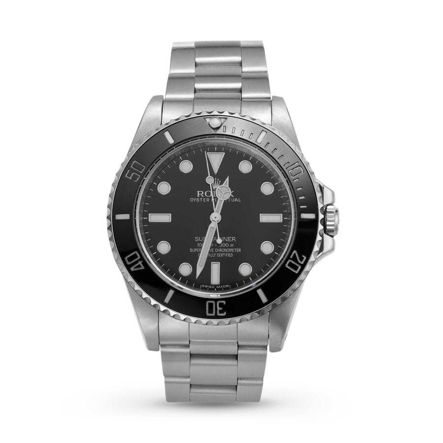 Preowned Rolex Submariner Automatic Chronometer Black Dial Mens Watch 114060 BKSO