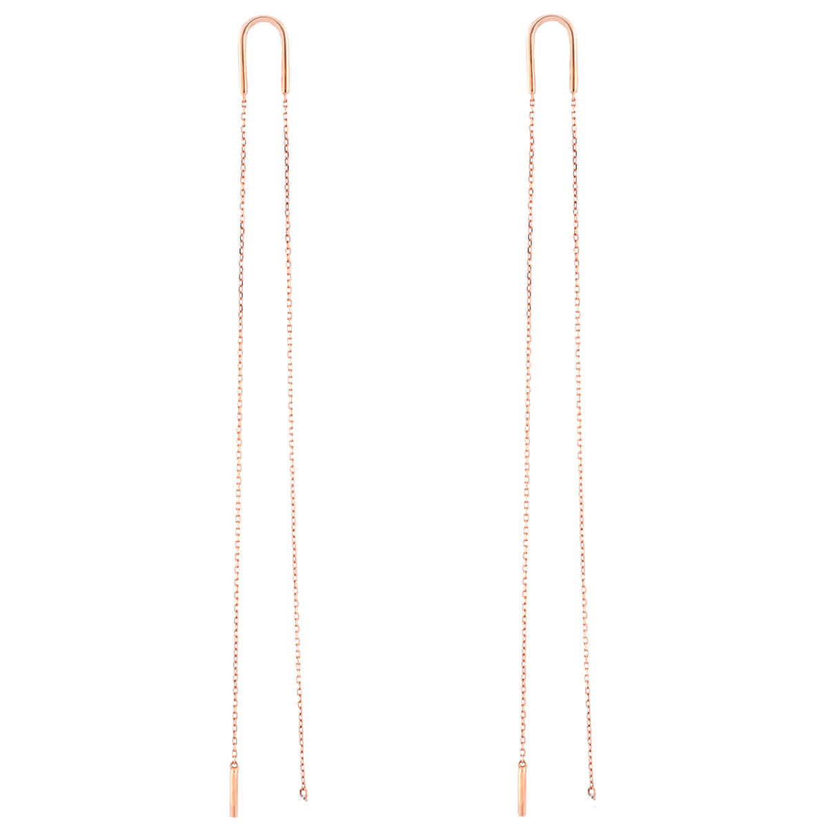 Persee Danae Long Chain Diamond Earrings