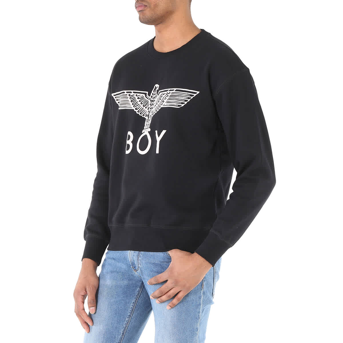 Boy London Men's Black / White Long Sleeve Boy Eagle Sweatshirt