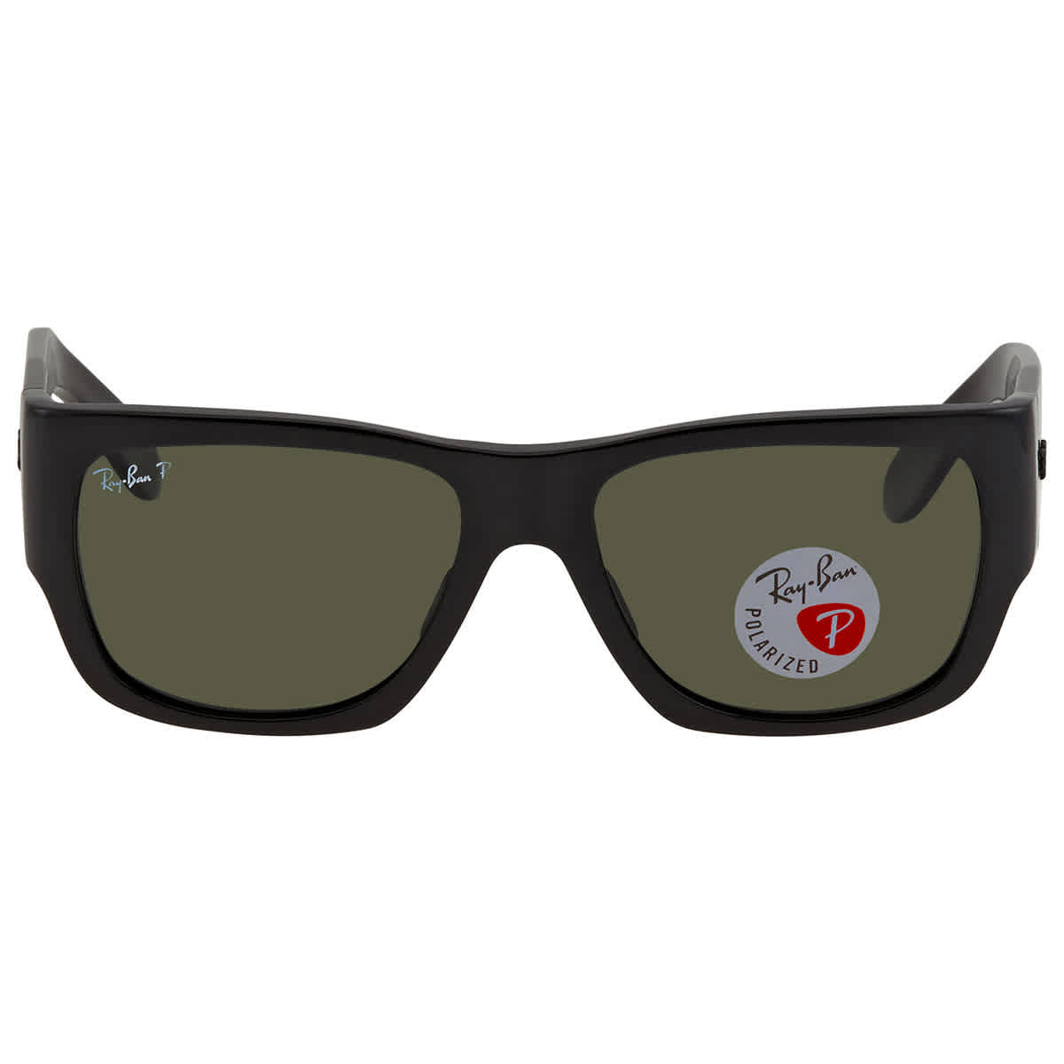 Ray-Ban Unisex Polarized Sunglasses, RB2187 - SHINY BLACK/GREEN POLAR