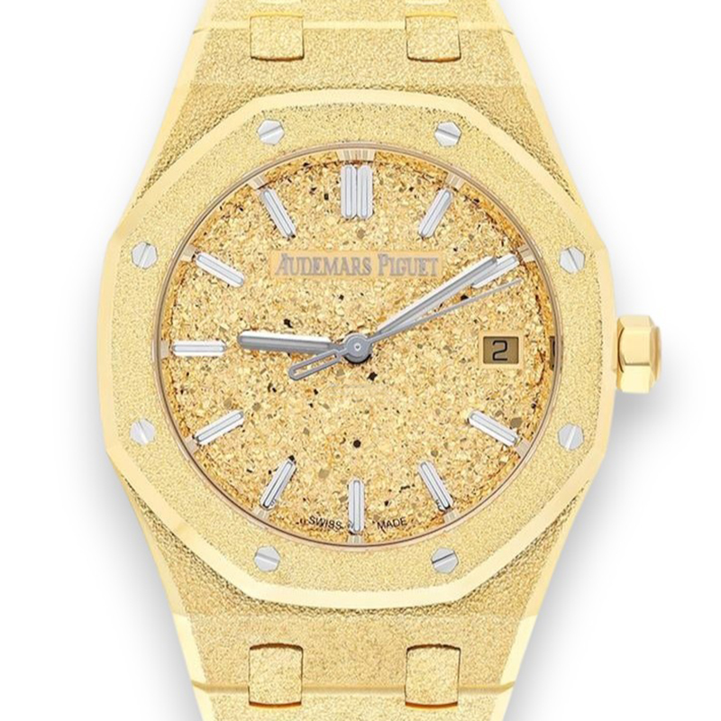 Audemars Piguet Royal Oak Crystal Sand Gold-tone Dial Automatic Ladies Watch 77450BA.GG.1361BA.01