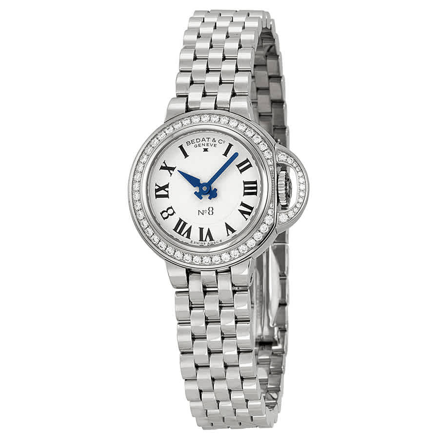Bedat No. 8 Silver Dial Stainless Steel Diamond Ladies Watch 827.041.600