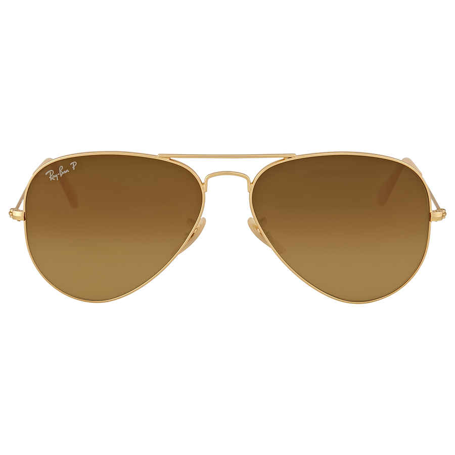 Ray Ban Aviator Gradient Polarized Brown Gradient Aviator Unisex Sunglasses RB3025 112/M2 58