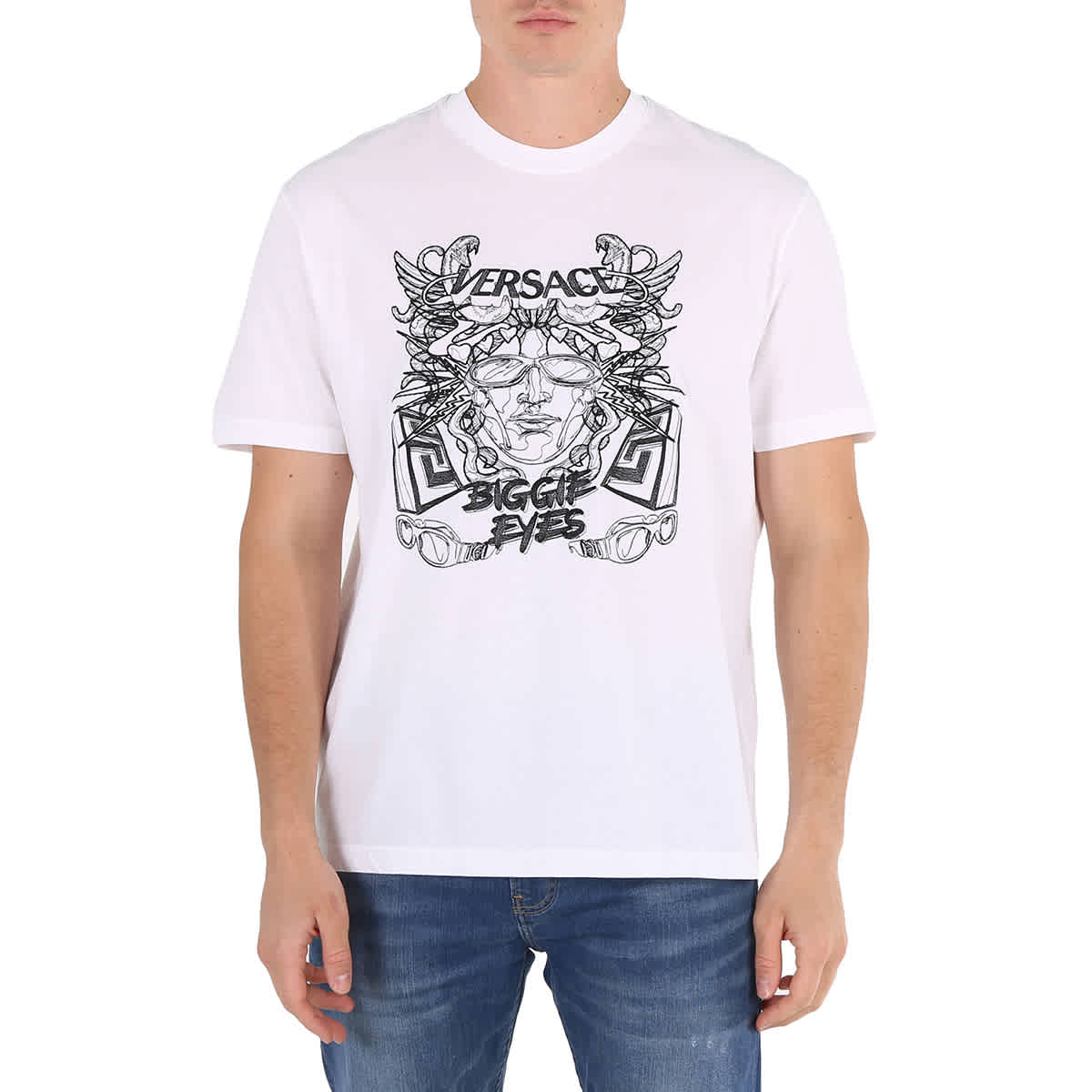 Versace white t shirt mens new arrivals