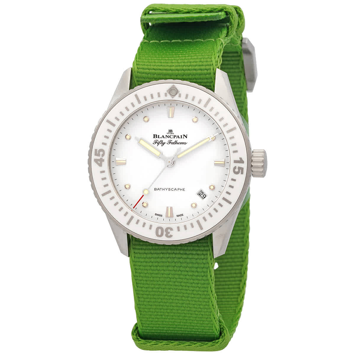 Blancpain Fifty Fathoms Bathyscaphe Automatic White Dial Watch 5100-1127-naha 8250$