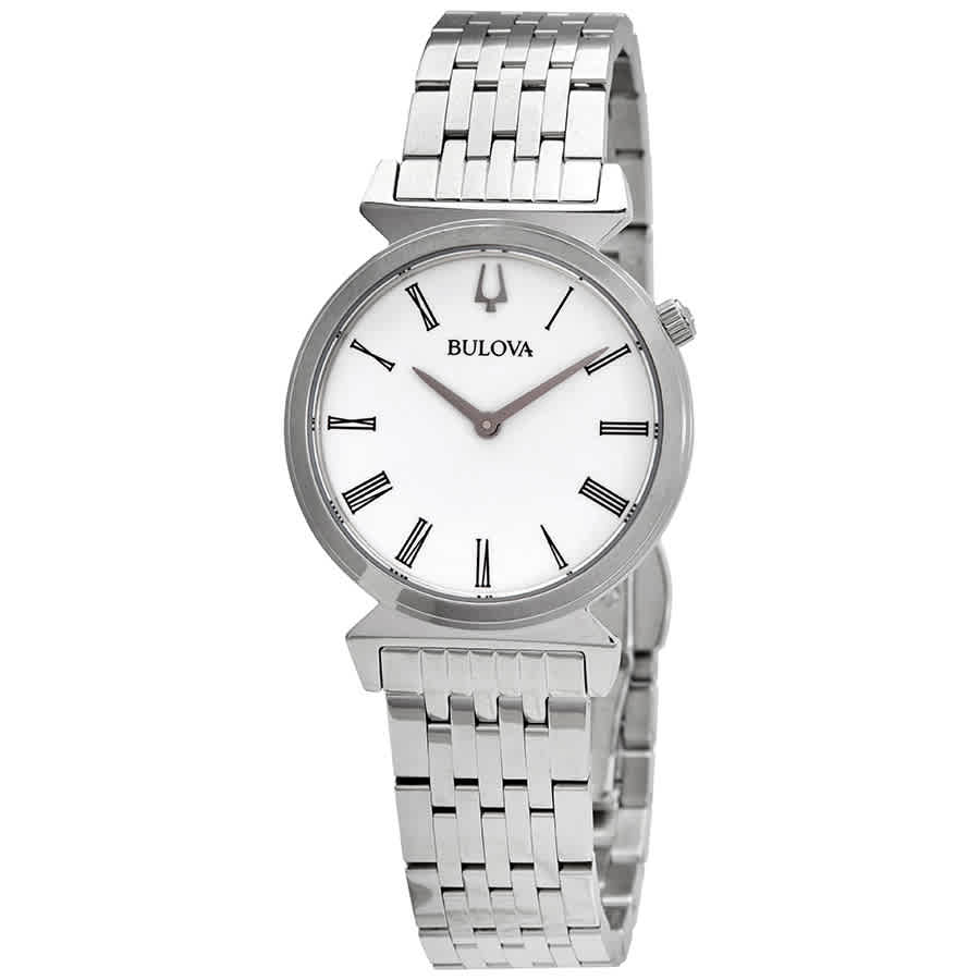 Bulova Regatta Quartz White Dial Ladies Watch 96L275 195$