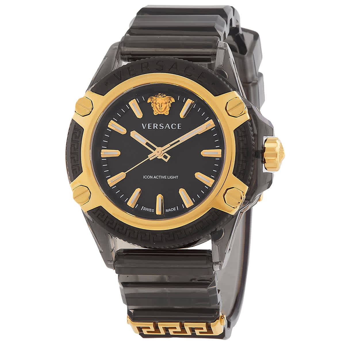 N*プ様 ほぼ新品　ヴェルサーチ ディロス クロノ メデューサ　ゴールド　VER ヴェルサーチ(VERSACE) ラ メドゥーサ ダイヤモンド ウォッチ