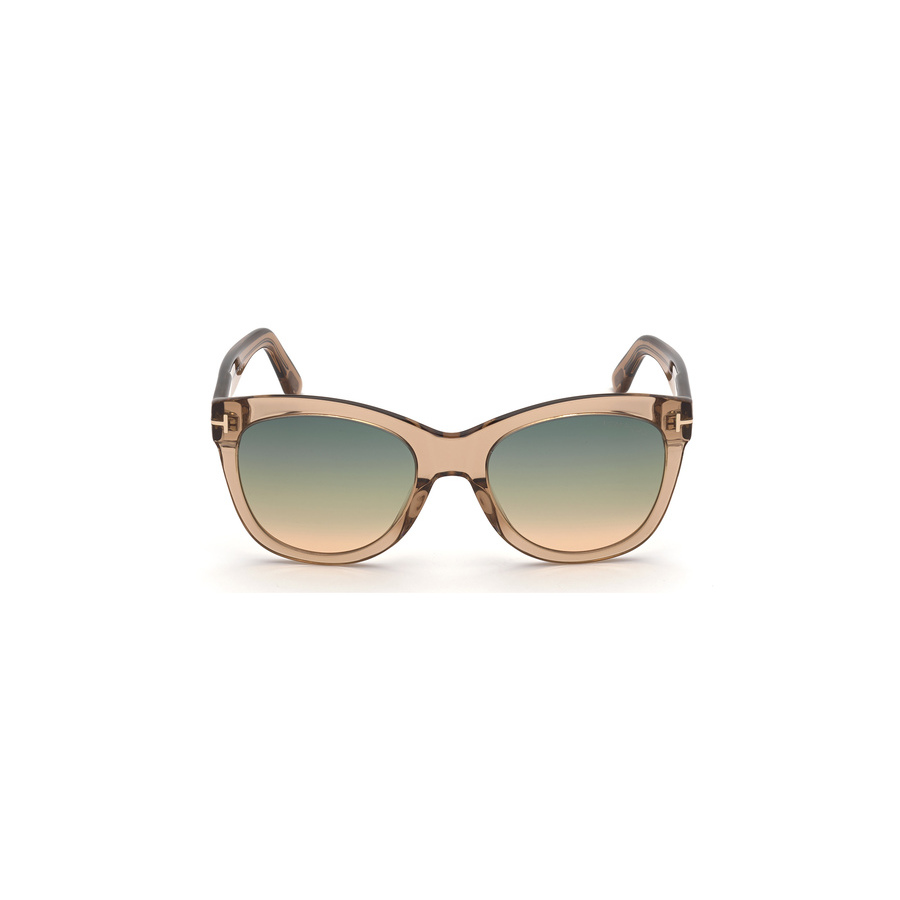 Tom Ford Woman Sunglass FT0870 - Frame color: Brown, Lens color: Green Gradient