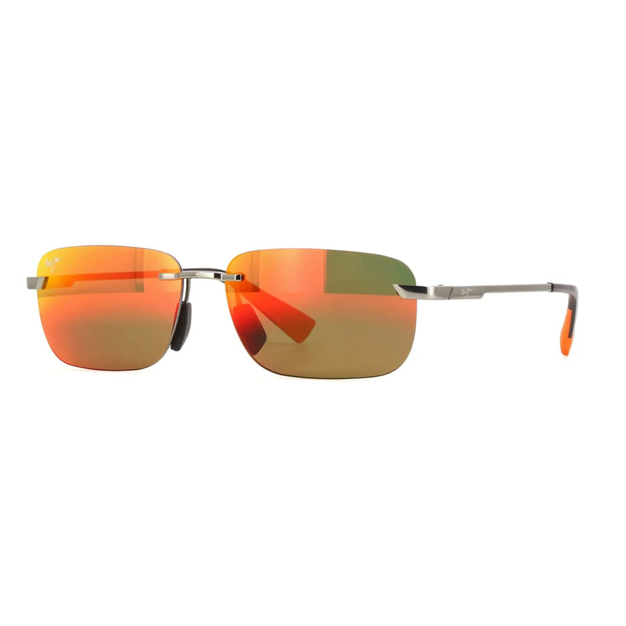 Maui Jim Man Sunglass Lanakila -  Frame color: Silver Shiny, Lens color: Red Mirror Polarized