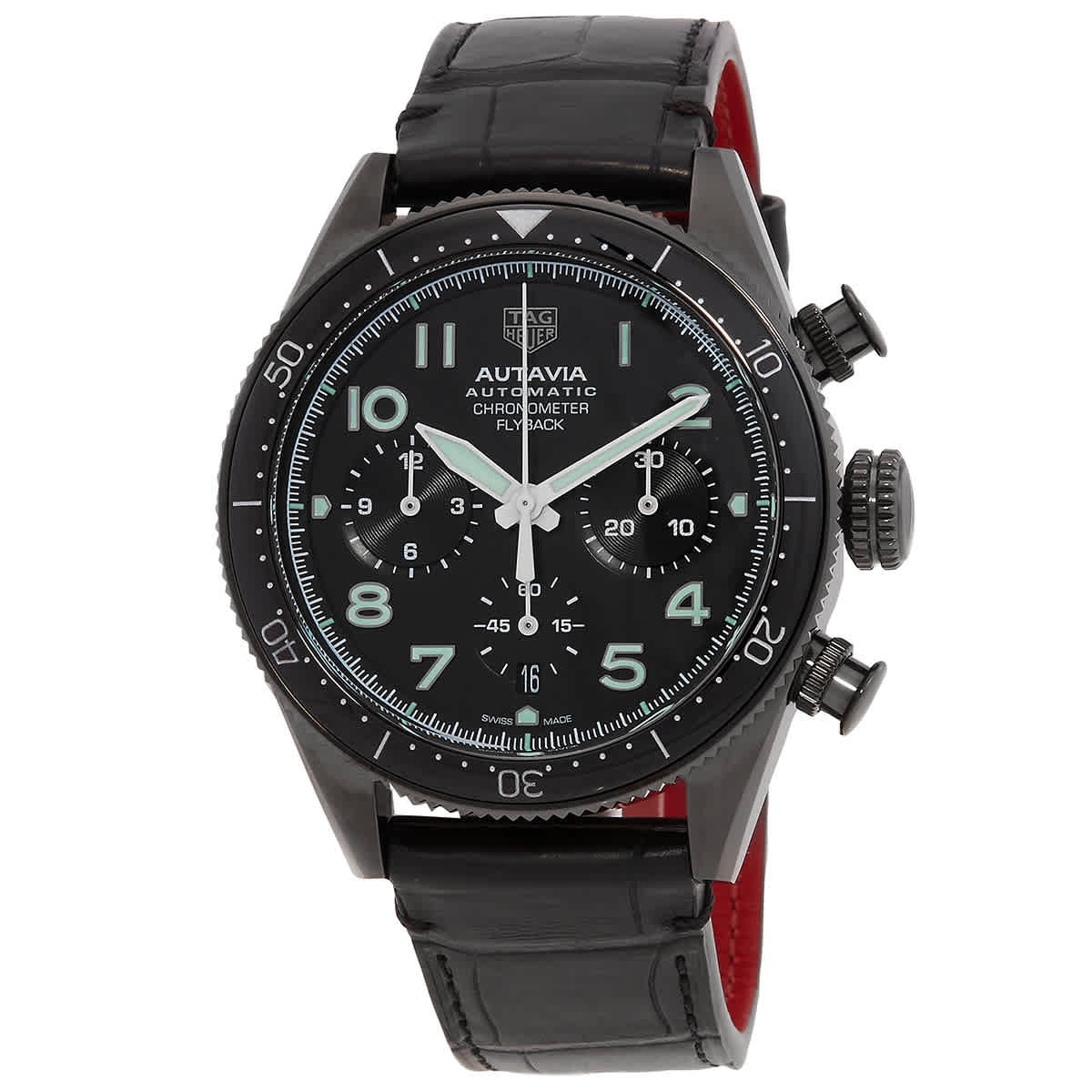 Tag Heuer Autavia Chronograph Automatic Black Dial Mens Watch CBE511CFC8280 6000$