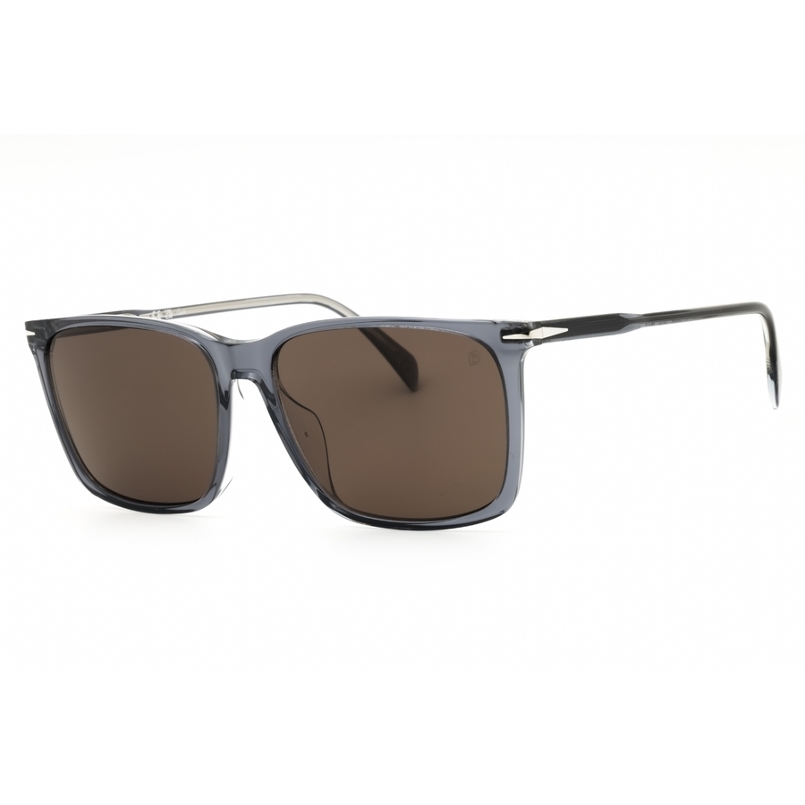 David Beckham Grey Rectangular Mens Sunglasses DB 1145/G/S 0TX7/IR 58