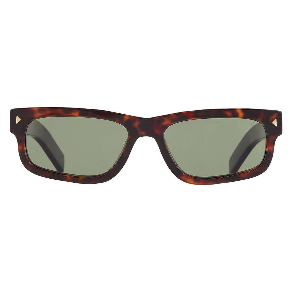 Prada Man Sunglass PR B11S -  Frame color: Root Tortoise, Lens color: Polarized Green