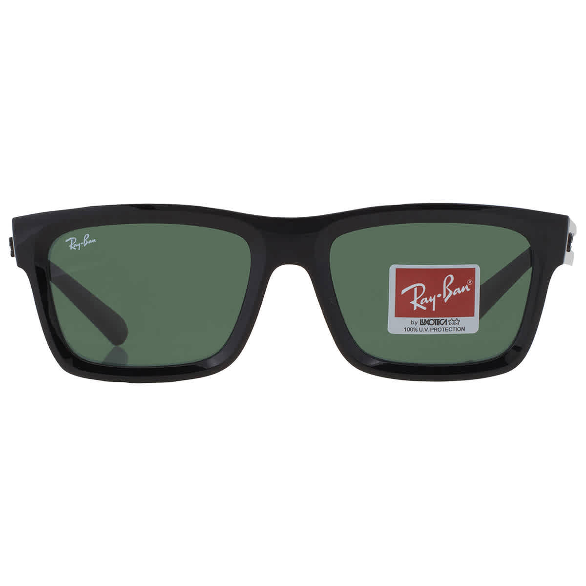 Ray-Ban Unisex Sunglass Warren Bio-Based - Frame color: Black, Lens color: Dark Green
