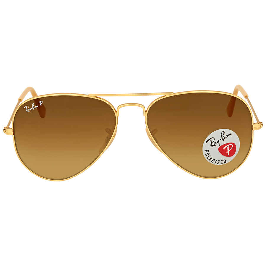 Ray-Ban Unisex Sunglass Aviator Gradient -  Frame color: Gold, Lens color: Brown Gradient