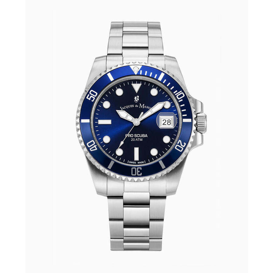 Jacques Du Manoir Pro Scuba 43 Blue Dial Mens Watch JWG02802