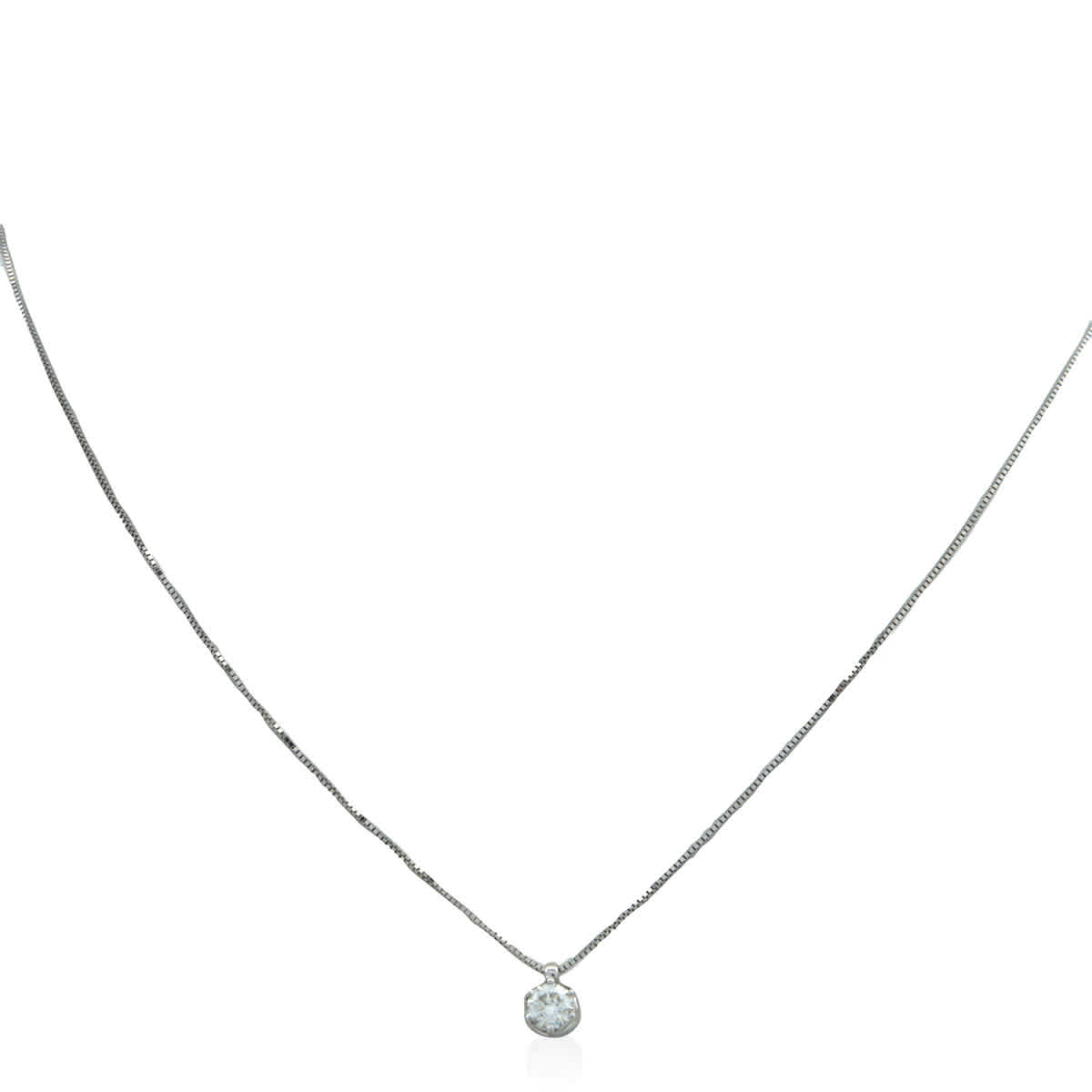 Salvini Lavinia White Gold 0.30 CT G Solitaire Necklace