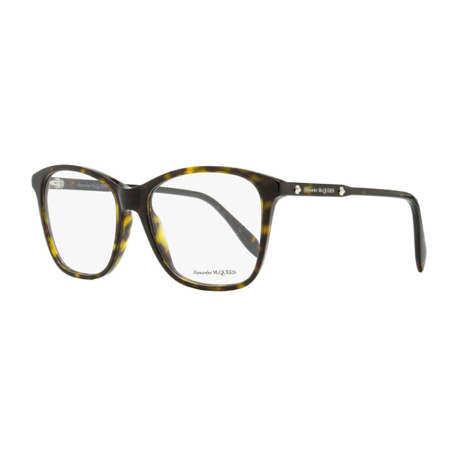 Alexander McQueen Ladies Black Square Eyeglass Frames AM0191O 002