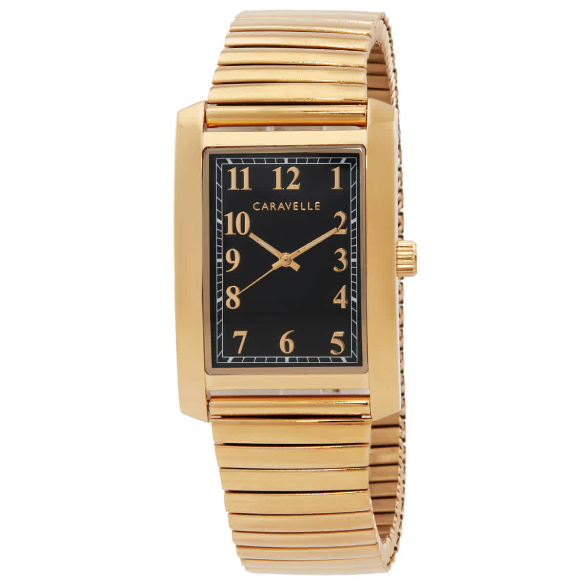 Bulova Caravelle Quartz Black Dial Mens Watch 44A122