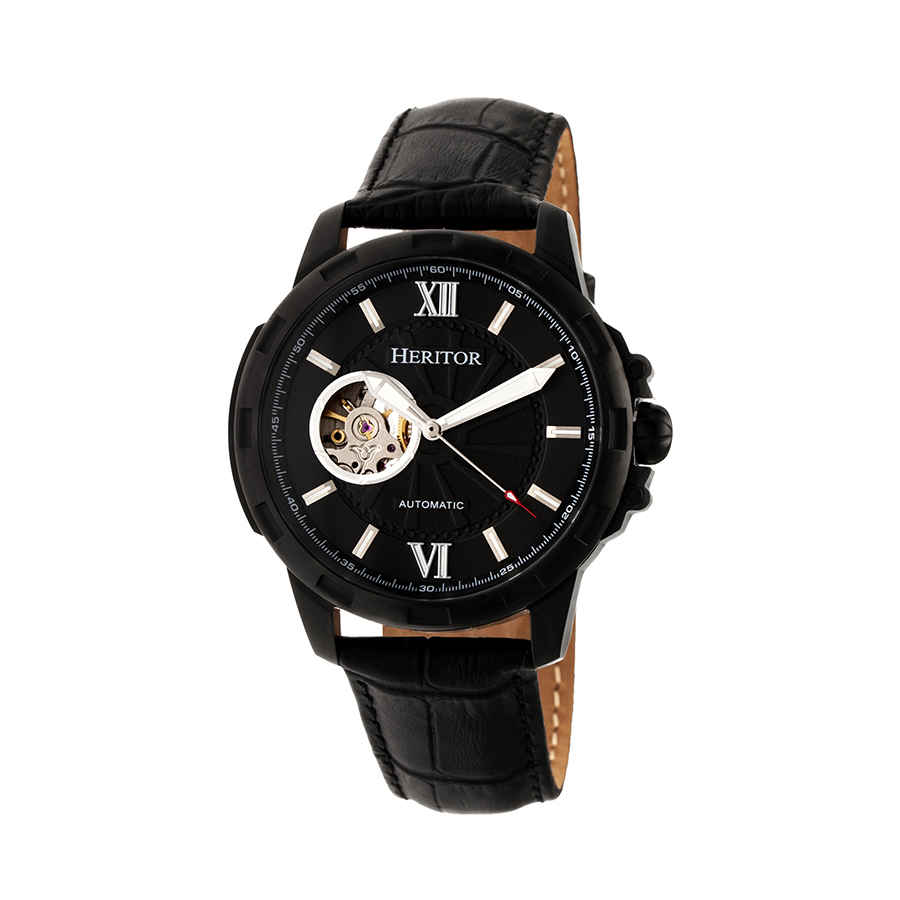 Heritor Bonavento Automatic Open Heart Black Dial Mens Watch HR5606 715$