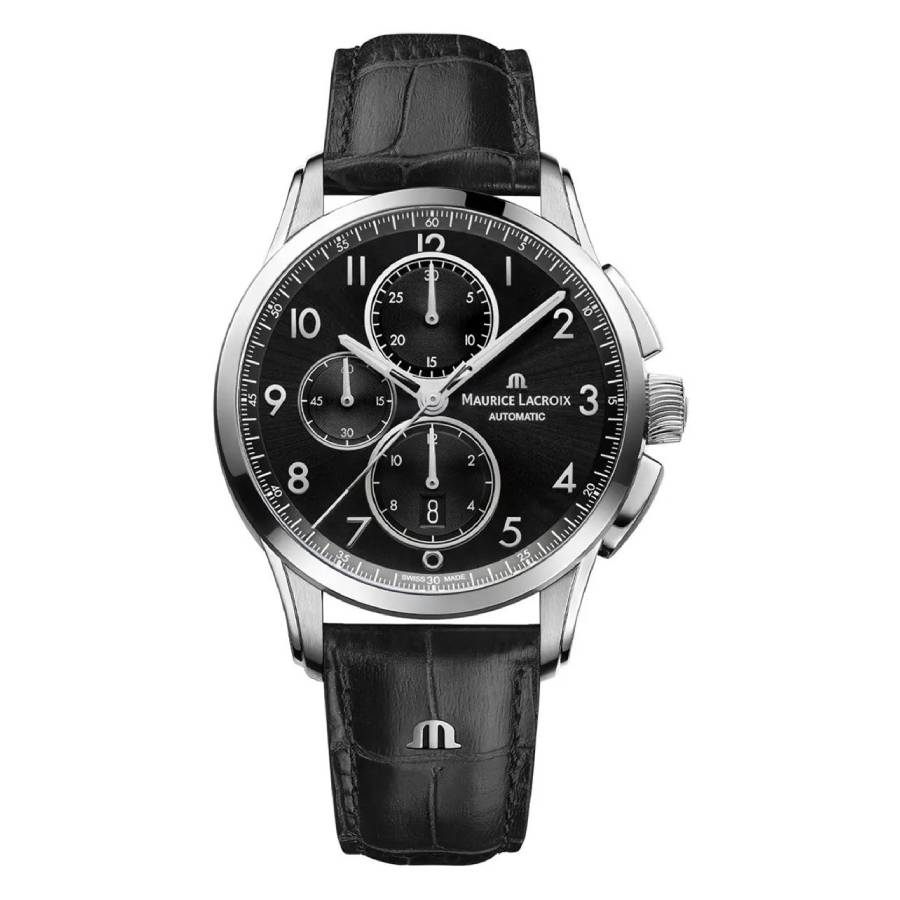 Maurice Lacroix Pontos Chronograph Automatic Black Dial Watch PT6388-SS001-320-2 2125$