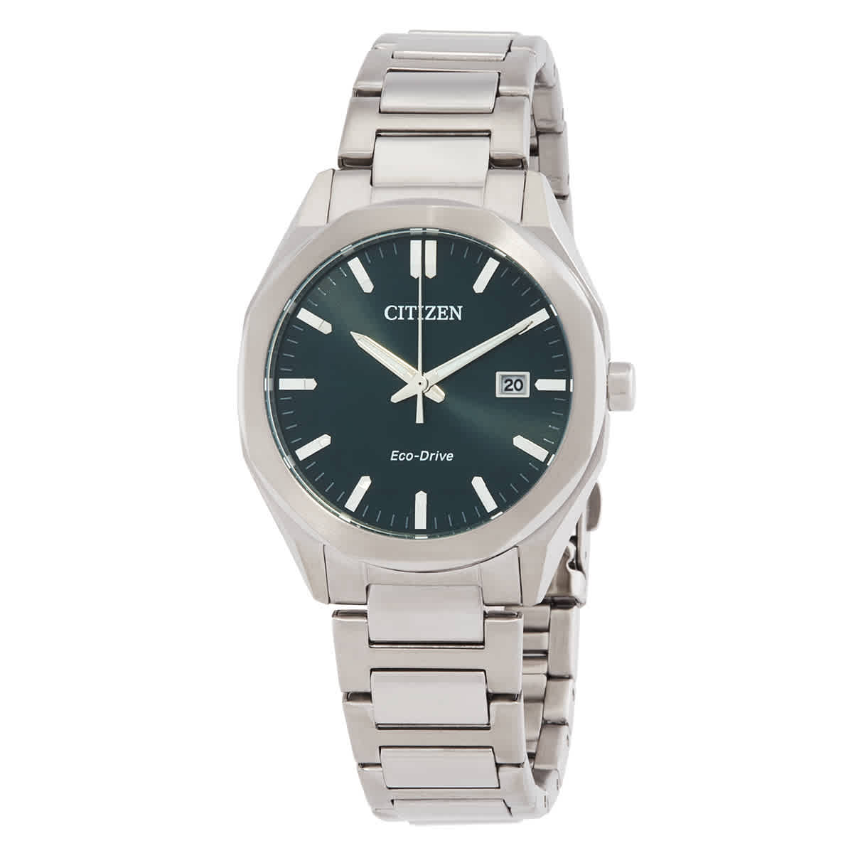 Citizen Octangle Eco-Drive Green Dial Unisex Watch BM7620-83X | eBay