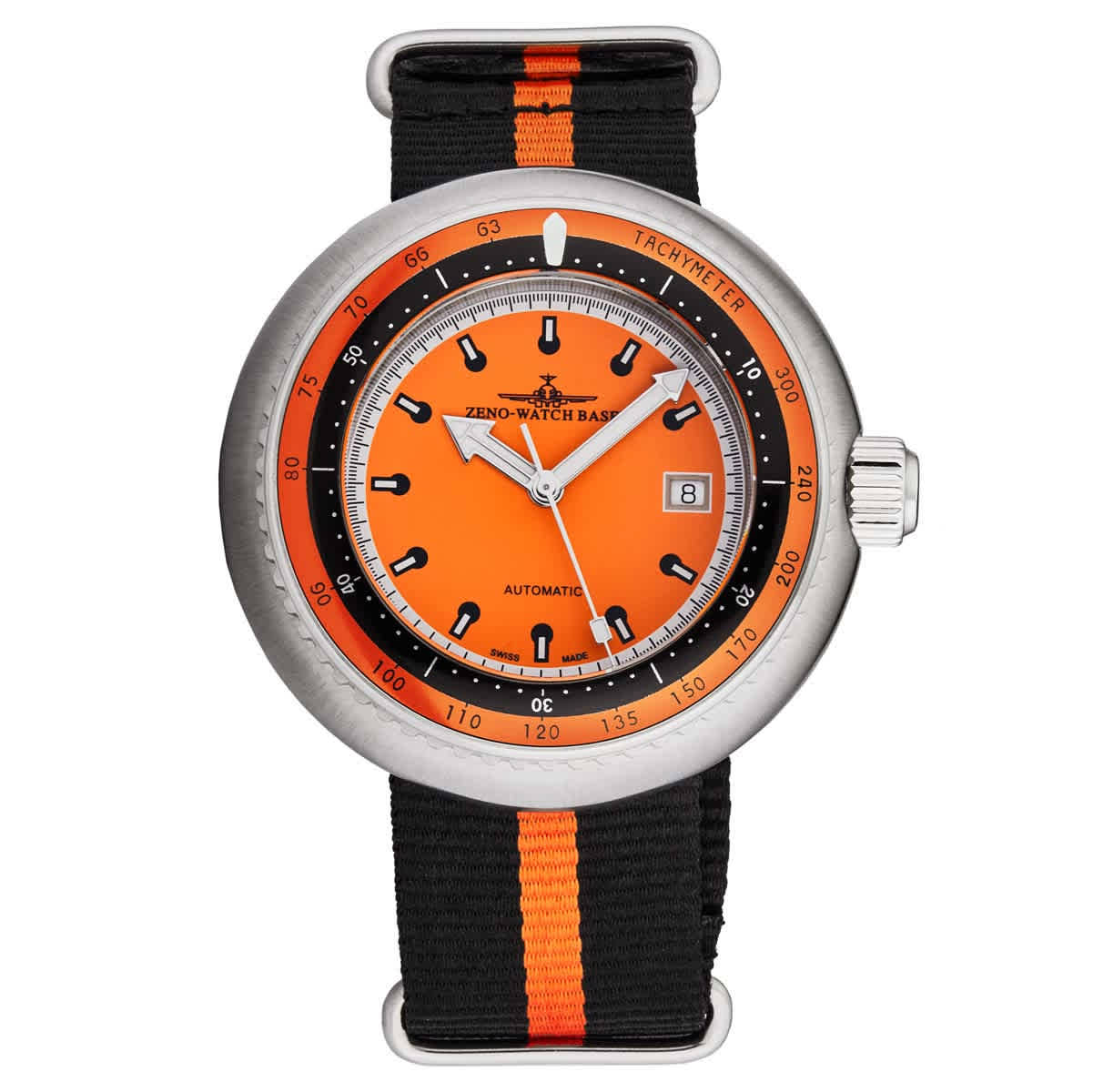 Zeno Deep Diver Automatic Orange Dial Mens Watch 500-2824-I5