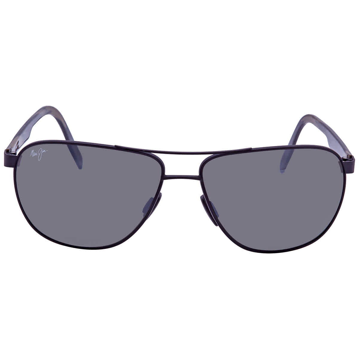 Maui Jim Unisex Sunglass 728 Castles -  Frame color: Black Matte, Lens color: Gunmetal Mirror Polarized