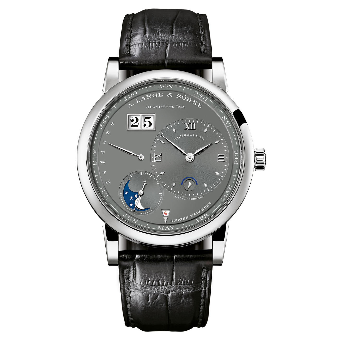 A Lange & Sohne Saxonia Lange 1 Tourbillon Perpetual Calendar Automatic Mens Watch 720.038