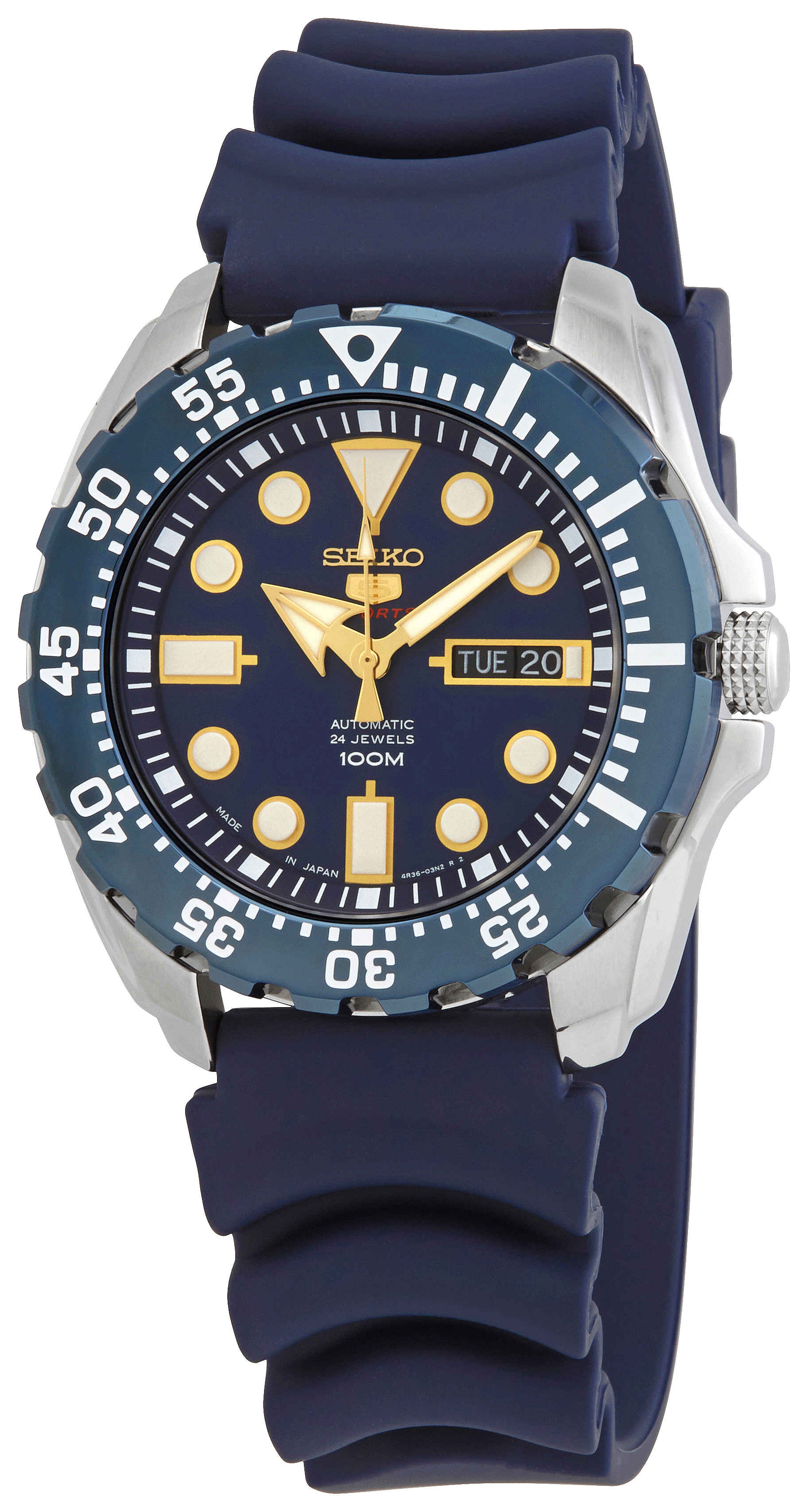 blue dial sports watch