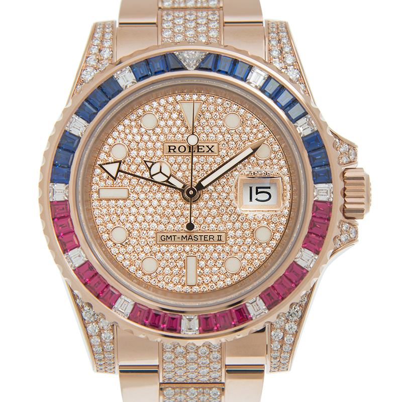 Rolex GMTMaster II Automatic Diamond Mens Watch M126755SARU0002