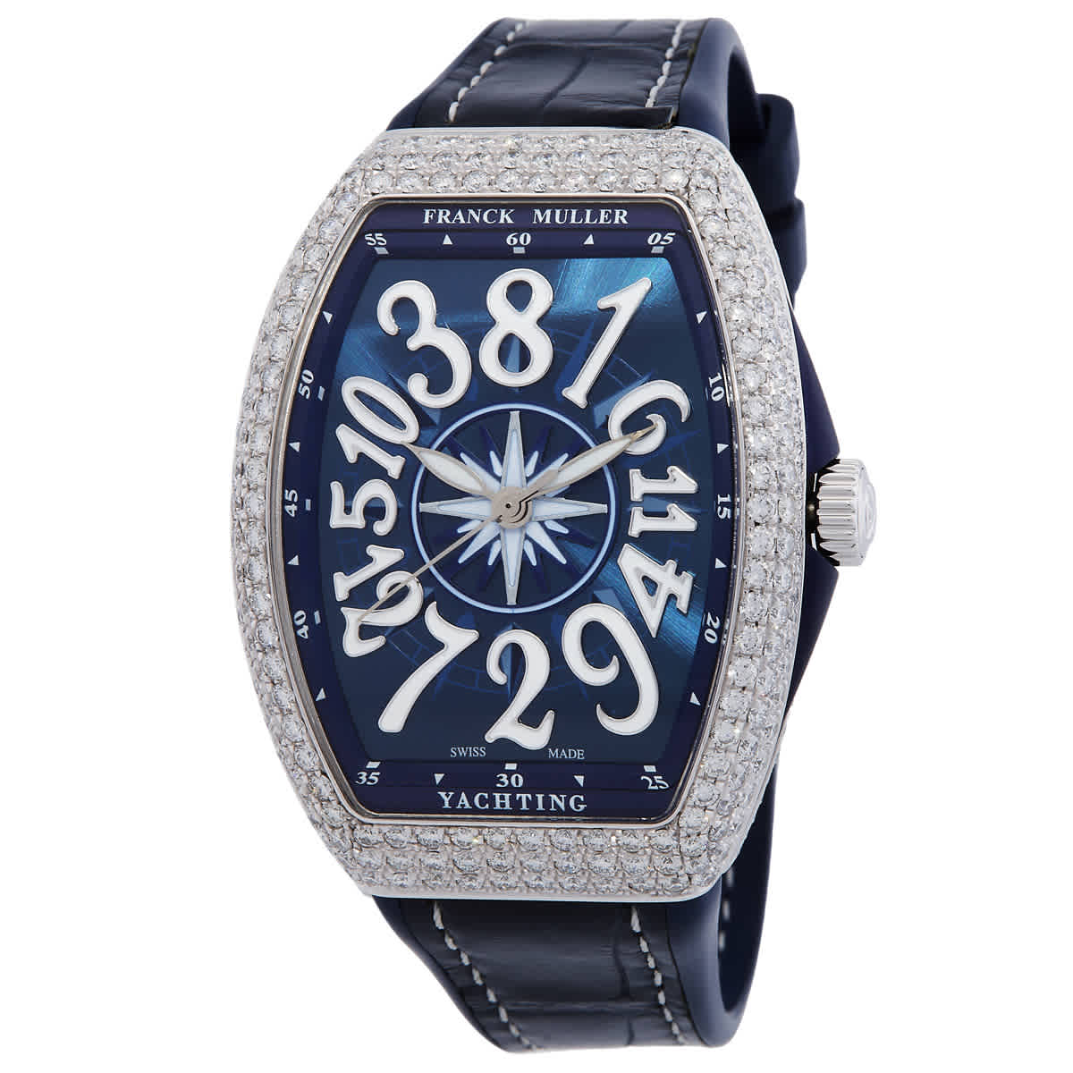 Franck Muller Vanguard Automatic Diamond Blue Dial Ladies Watch V 35 CH YACHTING D AC BL