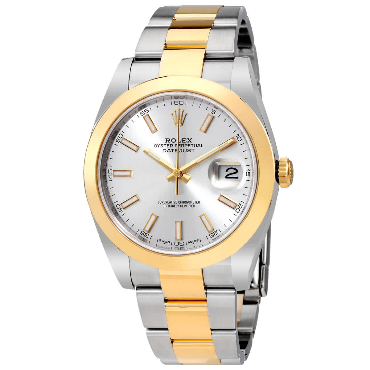 Rolex Datejust 41 Silver Dial Steel and 18K Yellow Gold Oyster Bracelet Mens Watch 126303SSO