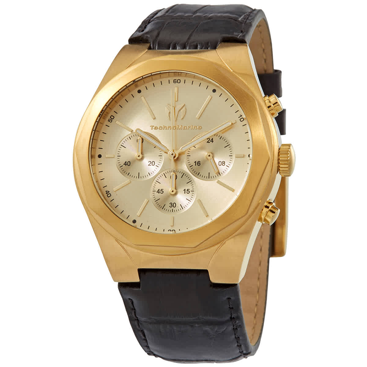 Technomarine MoonSun Chronograph Quartz Gold Dial Mens Watch TM-820011