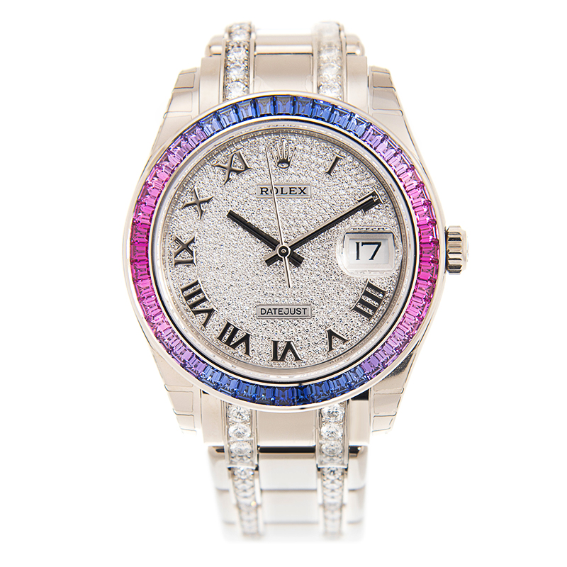 Rolex Datejust Automatic Chronometer Diamond Mens Watch 86349 SAPURP