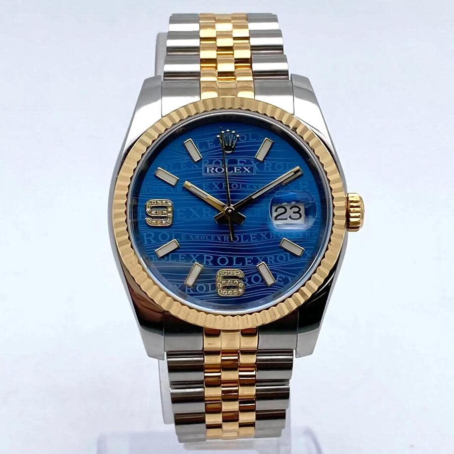 Preowned Rolex Rolex Datejust Automatic Chronometer Diamond Blue Dial Unisex Watch 116233 BLDJ