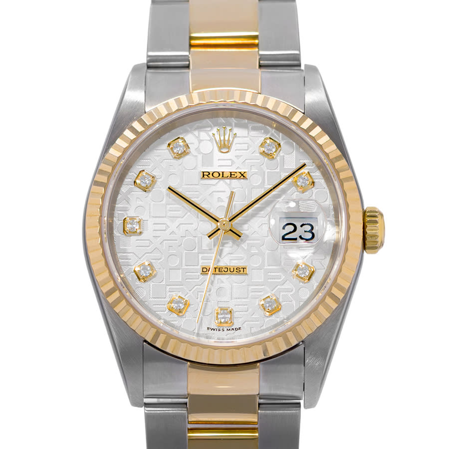 Preowned Rolex Datejust 36 Automatic Chronometer Diamond Mens Watch 16233