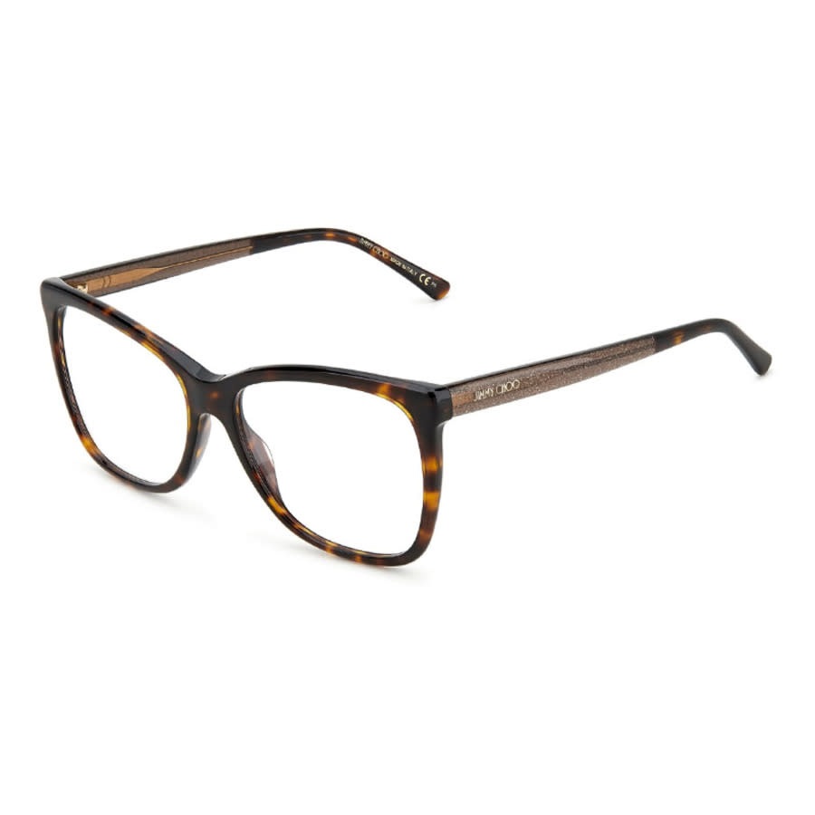 Jimmy Choo Ladies Brown Square Eyeglass Frames JC362 008600