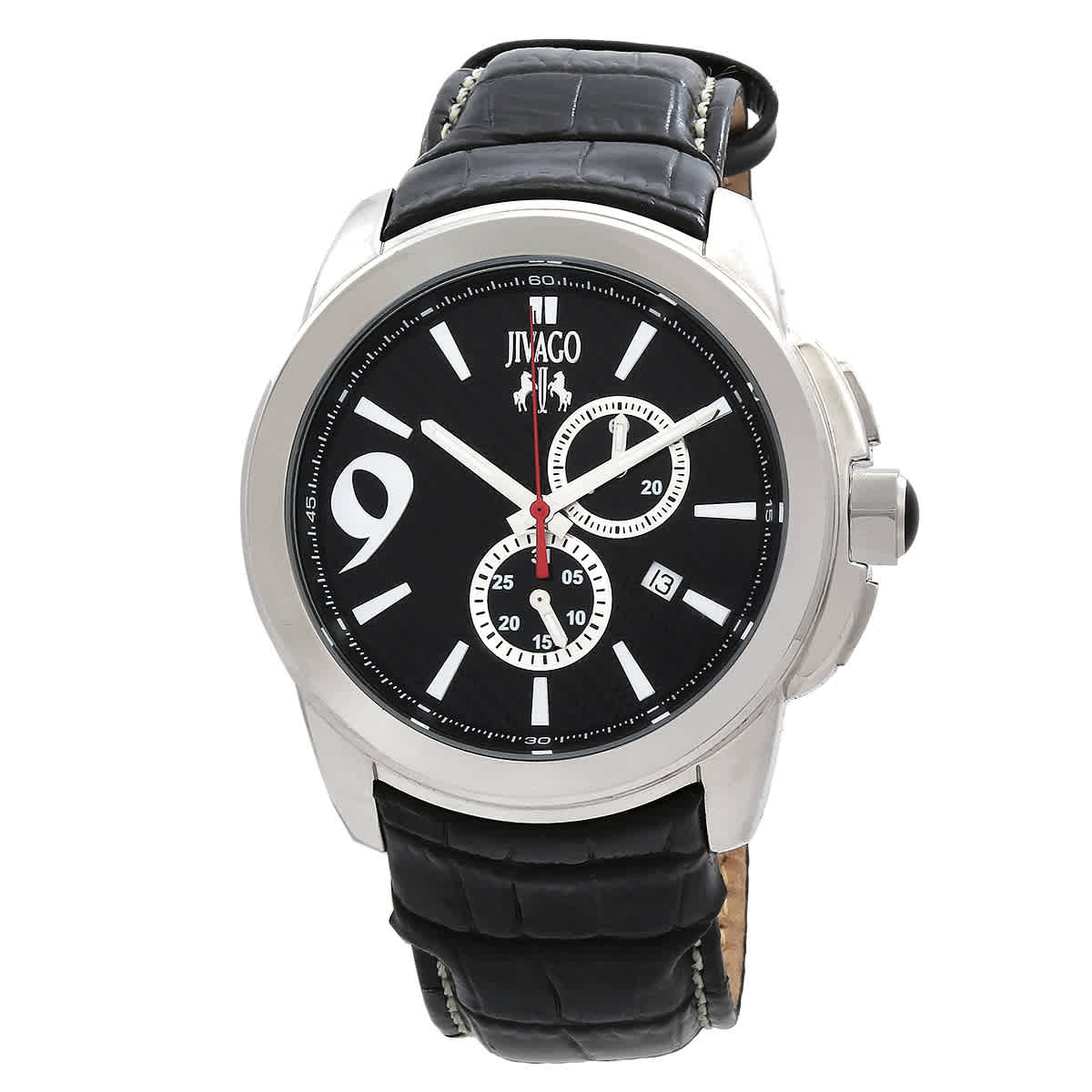 Jivago Gliese Black Dial Black Leather Mens Watch JV1517 108$