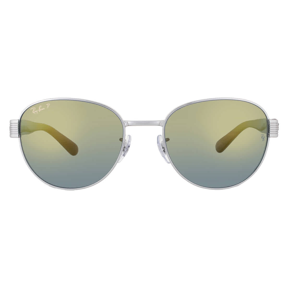 Ray-Ban Unisex Sunglass RB3766 Polarized+ Lenses -  Frame color: Silver, Lens color: Gold Polarized+