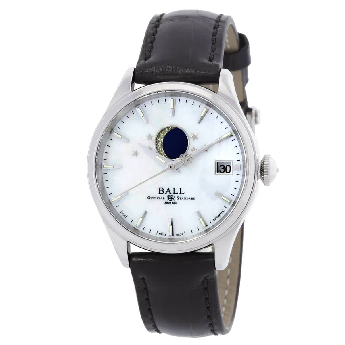 Ball Trainmaster Automatic White Mother of Pearl Dial Ladies Watch NL3082D-LJ-WH 1600$