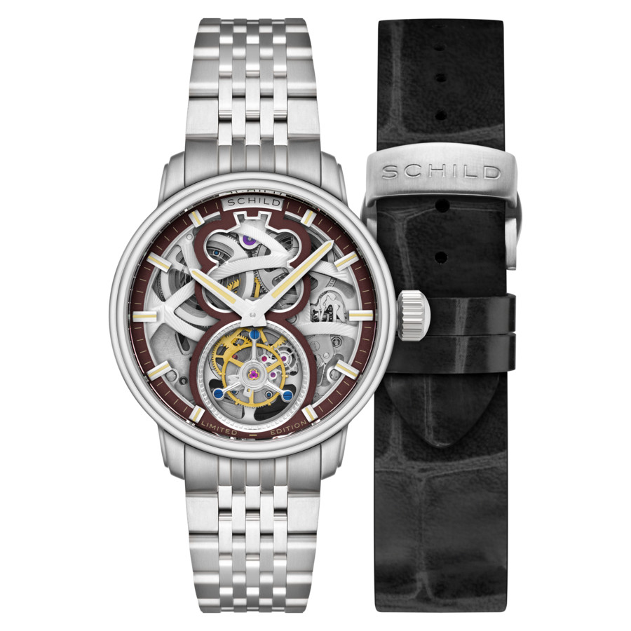 Schild Maximillian Automatic Red Dial Mens Watch SC-1002-88 1099$