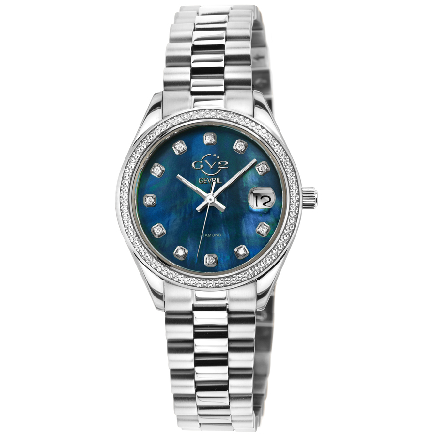 GV2 by Gevril Turin Diamond Mother of Pearl Dial Ladies Watch 12429B 460$
