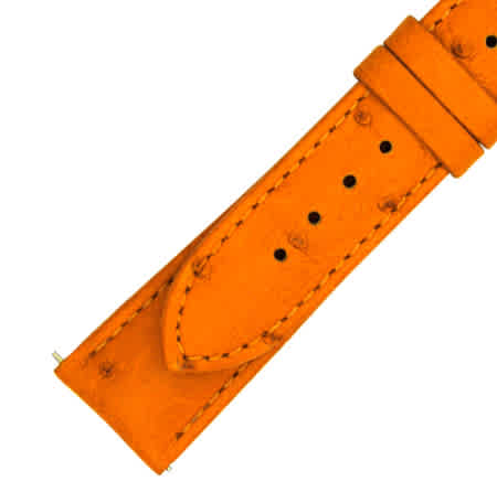 Hadley Roma 21 MM Matte Tan Ostrich Leather Strap