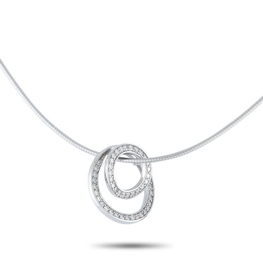 Pre-Owned Movado 18K White Gold 075ct Diamond Pendant Necklace MO03 080825 2525$