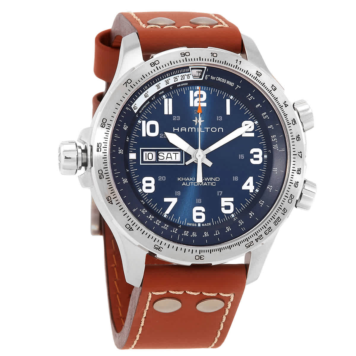 HAMILTON Khaki 腕時計 ブラック Hamilton Khaki Aviation X-Wind Lefty Automatic Blue Dial