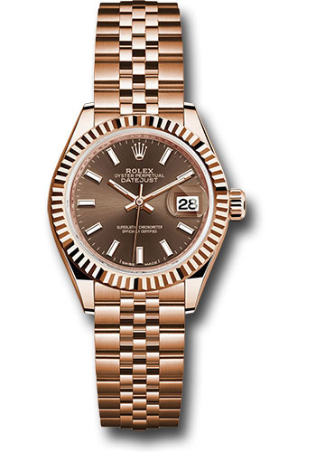 Rolex Lady Datejust Chocolate Dial 18K Everose Gold Automatic Watch 279175CHSJ